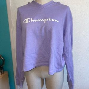 Light purple Champion cropped hoodie size M women’s
